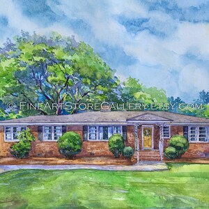 Custom Home portrait Our First Home Watercolor House Painting Closing Gift Housewarming Gift New Home Gift for Parents