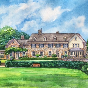 Watercolor home painting, Custom House Portrait, Watercolor art, Watercolor House Portrait, House Moving Gift, House Painting from Photo