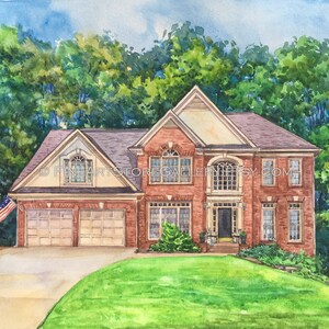 Custom Home portrait Our First Home Watercolor House Painting Closing Gift Housewarming Gift New Home Gift for Parents Gift