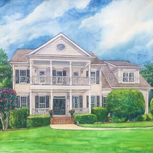 Custom Watercolor House Portrait: Hand-Painted Home Illustration