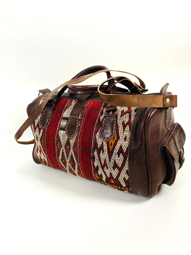 Vintage Kilim Travel Bag Boho Style Large Weekender Bag | Etsy