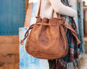 leather boho bag