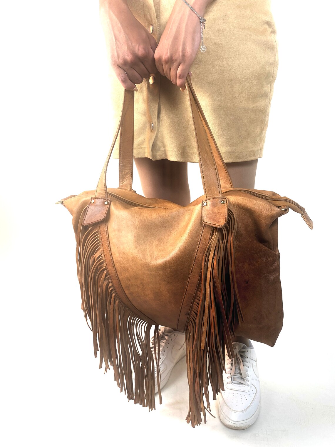 Leather Western Fringe Bag Fringe Purse Leather Boho Etsy