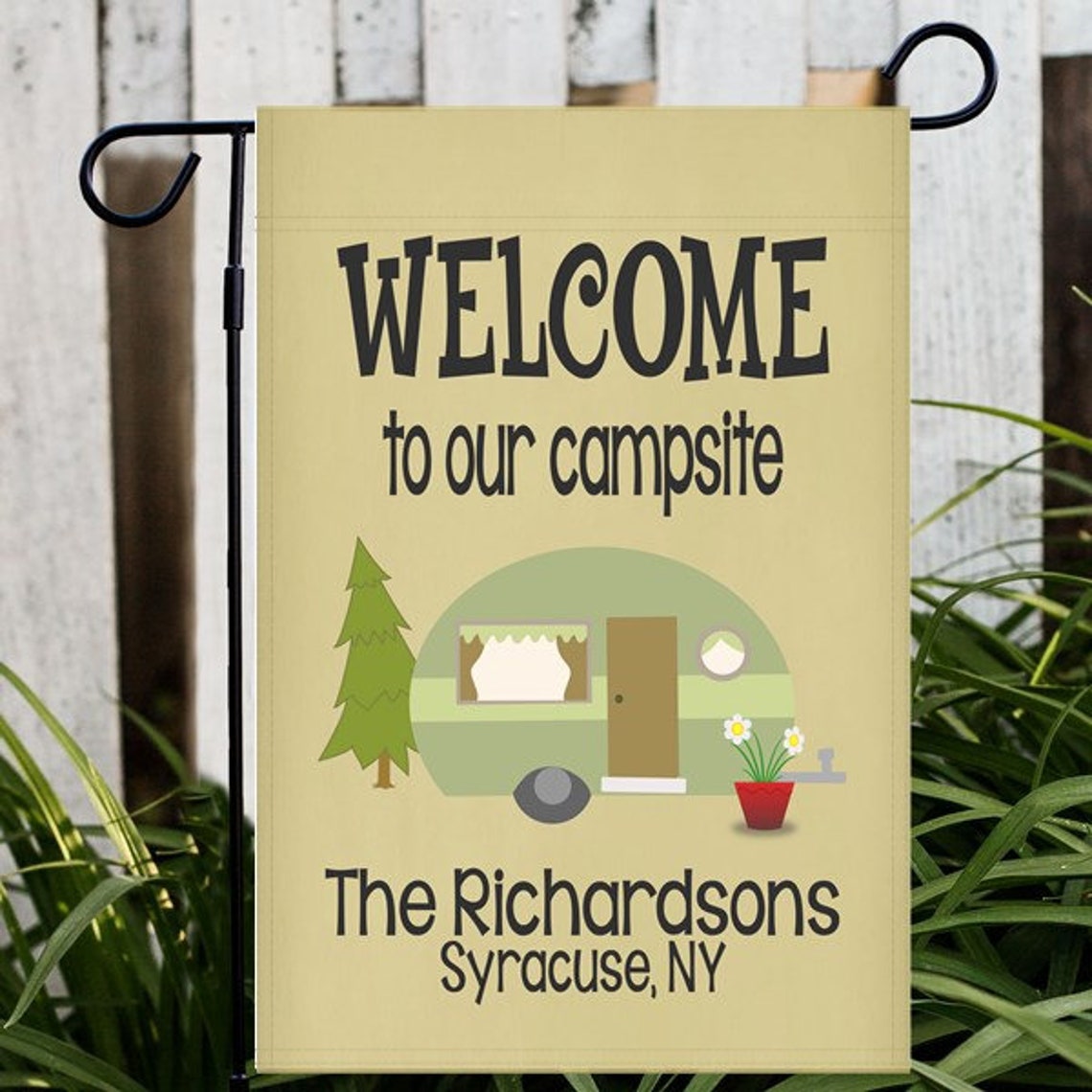 Personalized Camping Flag Garden or House Flag Any Etsy