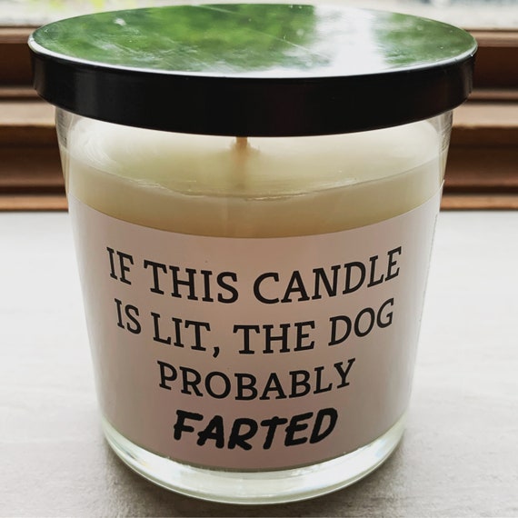 Funny Candle Dog Farted Scented Candle Humor Dog Mom Etsy