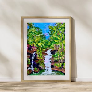 El Yunque Waterfall, Jungle Art, Puerto Rico Art Print