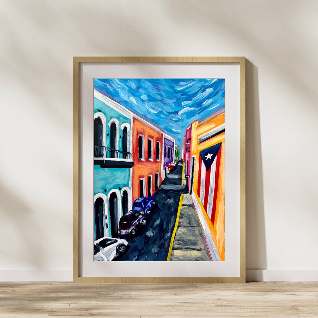 Old San Juan Art Print: Colorful Puerto Rico Painting - Etsy