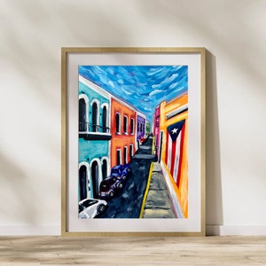 Old San Juan, Viejo San Juan Art, Puerto Rico Painting, San Juan Art Print