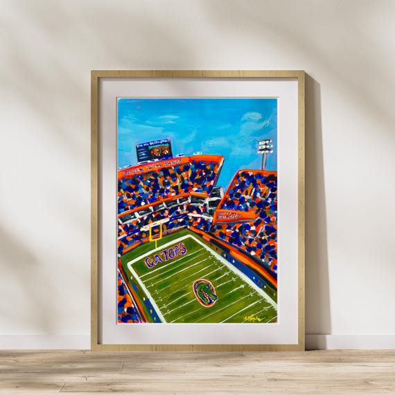 UF Gators Stadium Art Print: Ben Hill Griffin, Florida Football