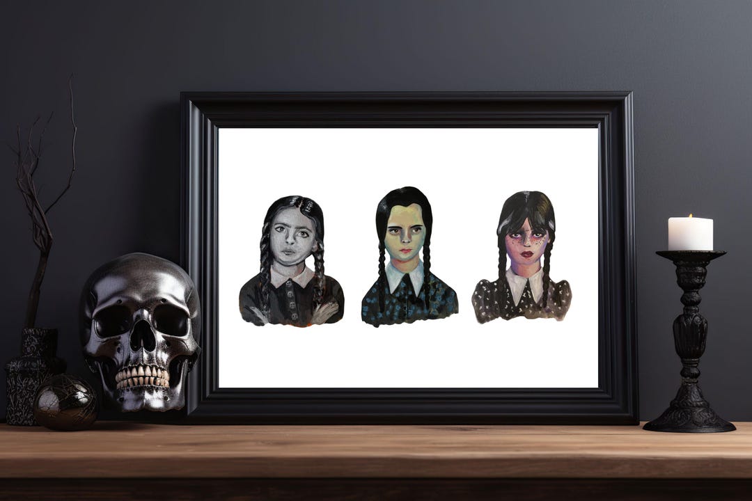 Wednesday Rug Wednesday Art Print, Addams Family Artwork, Gothic Home Decor - Etsy