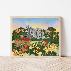 Gillette Castle, Connecticut State Parks, Connecticut Art Print, State Park Illustration, Connecticut State Parks Illustration