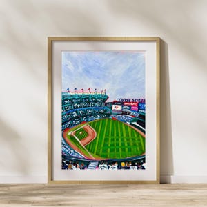 Yankee Stadium, New York Yankees, Yankees Painting, New York Painting, Yankees Art Print, Yankees Wall Decor, Yankees Baseball
