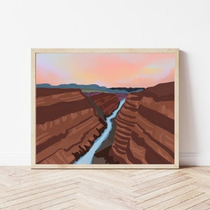 Grand Canyon Illustration, Arizona, Grand Canyon National Park, Gifts for National Parks Lovers, Grand Canyon Artwork, Southwest Art Print