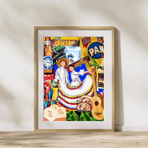 Viva Venezuela Art Print, Harina Pan, Llaneros, Arepas, Venezuelan Artwork