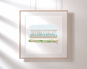 Illustration de Tampa Bay : impression de Bayshore Boulevard, art de la Floride