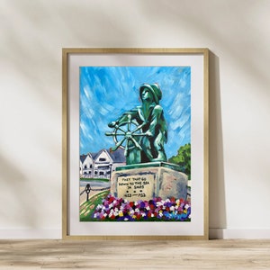 Gloucester Art, Fisherman Art, Cape Ann Massachusetts, Boston Nautical Art Print