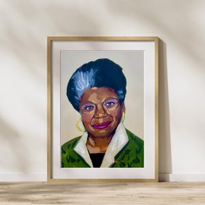 Maya Angelou Art Print: Poet Laureate Portrait