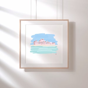St. Petersburg Florida, Don CeSar Hotel, Pink Palace Hotel, St. Pete Beach, Florida Art, Beach Art, Tampa Art
