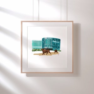 USF, University of South Florida, USF Bulls, USF Art, Dorm Art, Tampa Art, University of South Florida Illustration, Graduation Gift