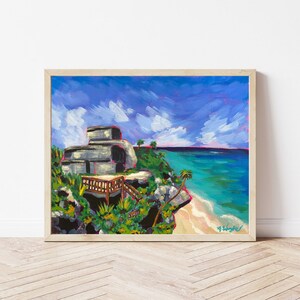 Zona Arqueologica, Mayan Ruins, Tulum, Mexico Adventure Art
