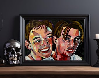 Stu & Billy, Scream Art Print, Ghostface Artwork, 90s Horror Movies