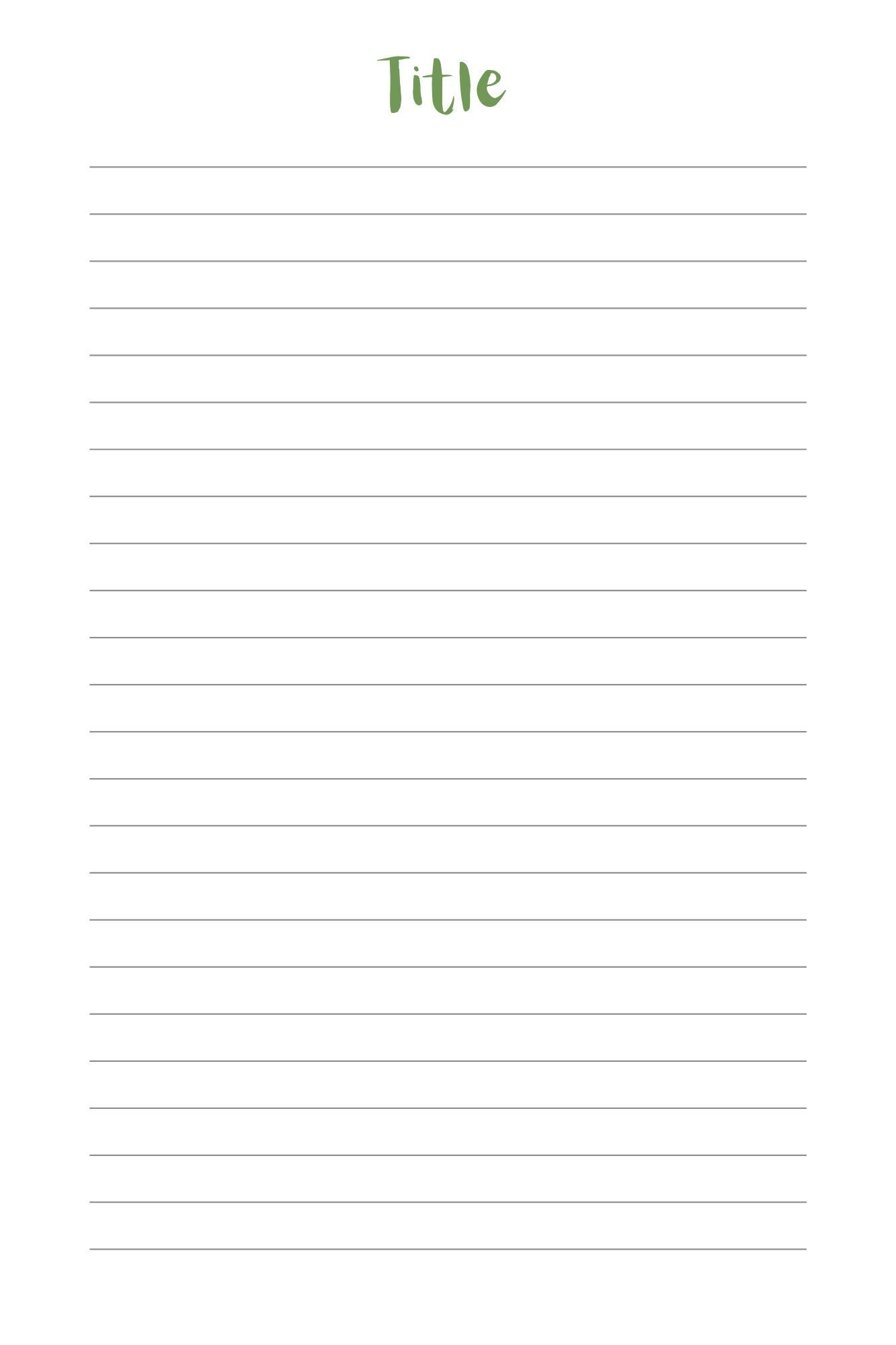 6x9 Editable Journal Line Template Etsy UK