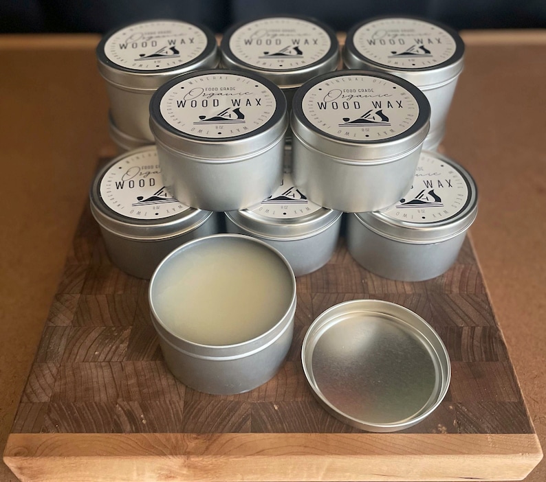 Organic, Beeswax and Mineral Oil- Cutting Board Conditioner- Food Grade * Handmade in Oregon