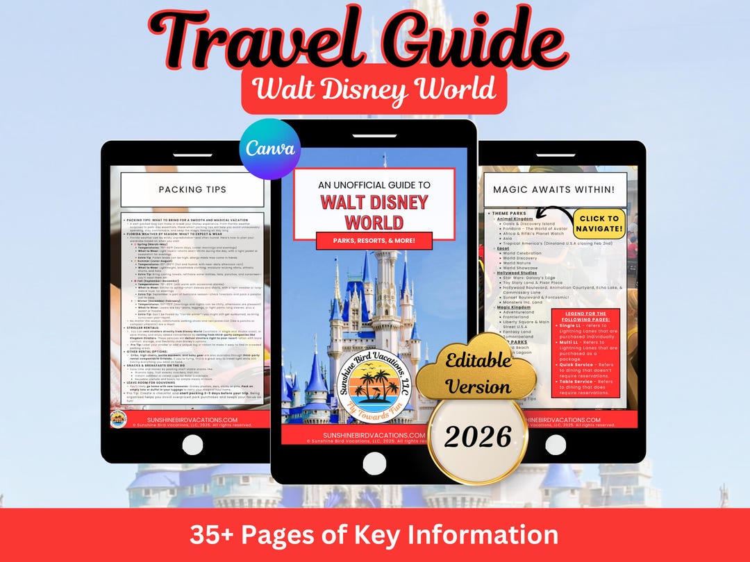 Disney Guide.pdf 2026 Editable Walt Disney World Travel Guide for Travel Advisors ...