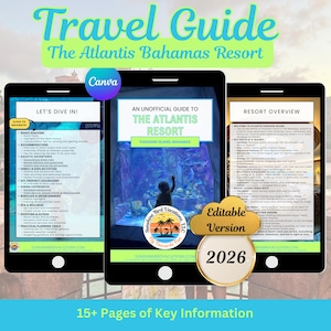 2026 Editable Atlantis Bahamas Resort Guide, Travel Advisor Canva Template