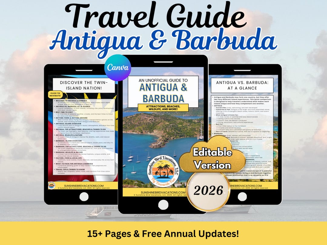 2026 Editable Antigua and Barbuda Travel Guide Client Handout for ...