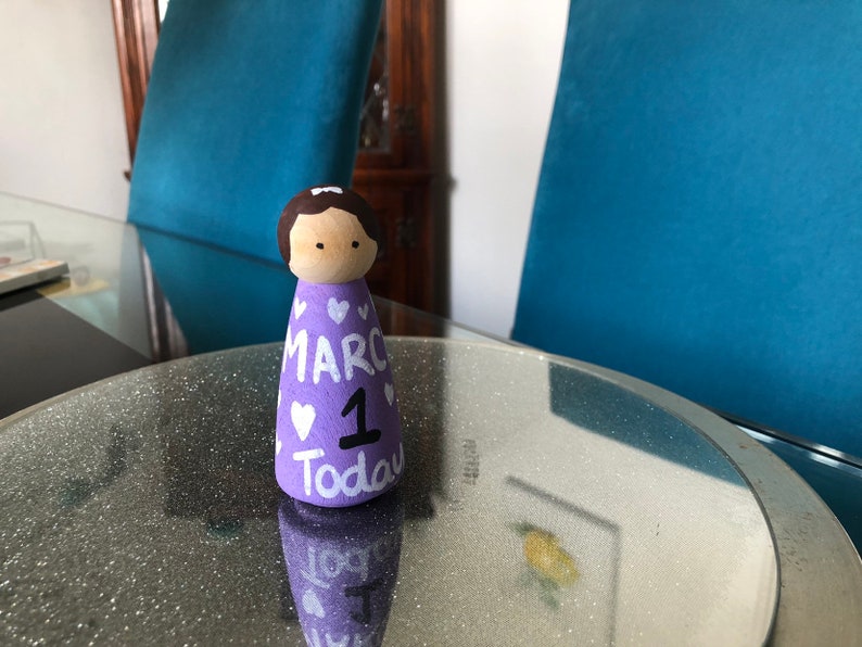 Personalised 9cm girl pegdoll image 0