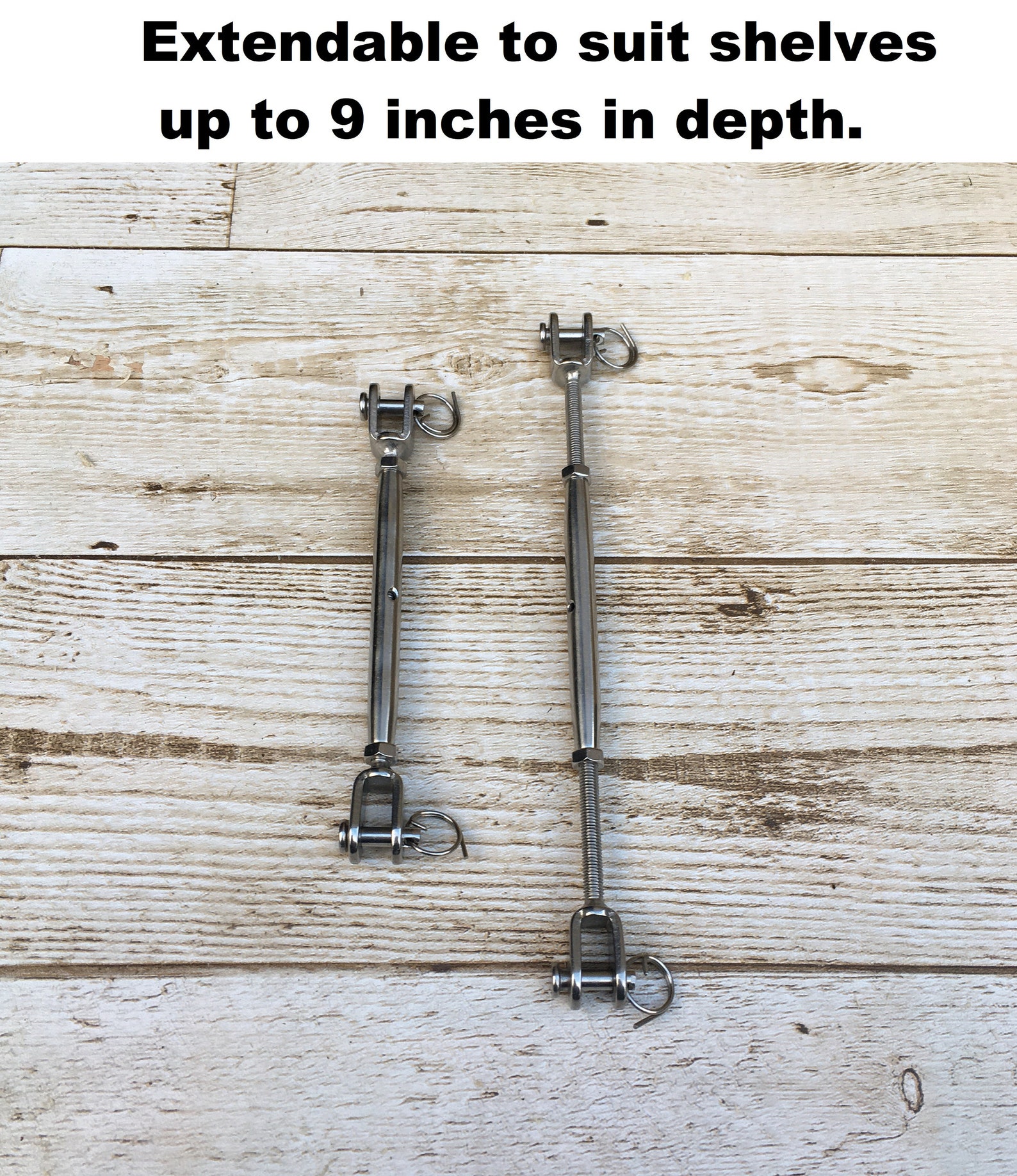 2 x Stainless Steel Turnbuckle Shelf Brackets Kit 1 x Pair Etsy