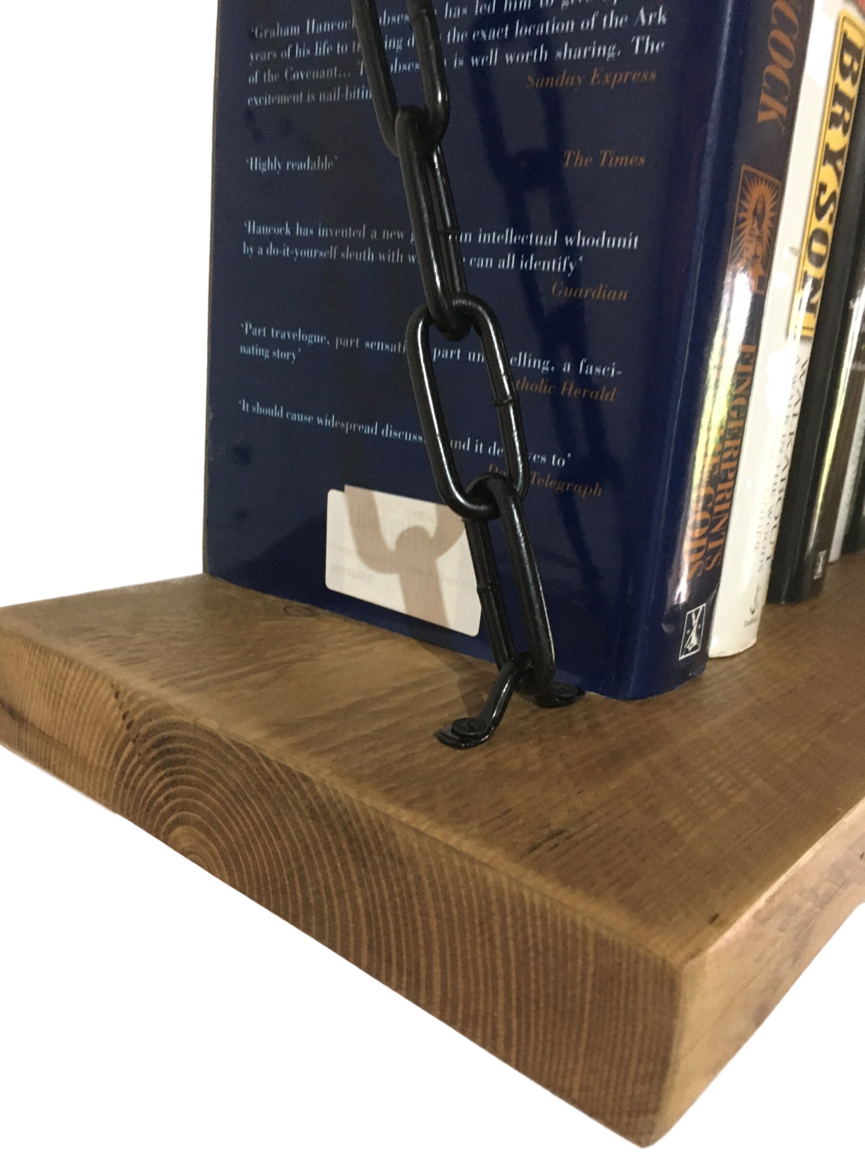 2 x Black Hook & Chain Shelf Brackets 1 x Pair Fixings Etsy