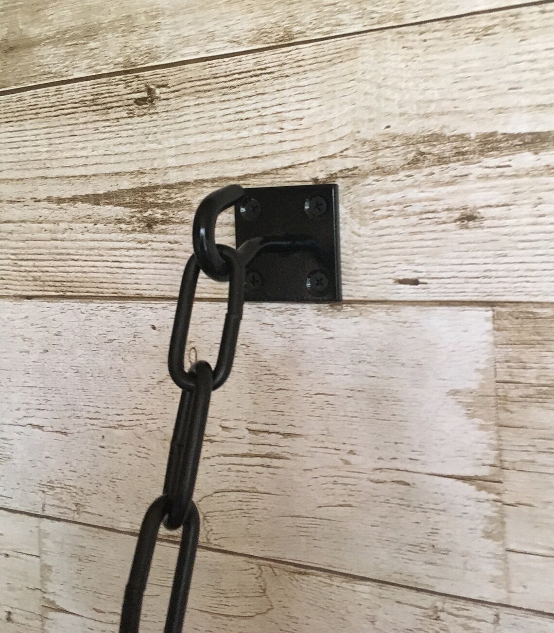1 Pair of Black Hook & Chain Shelf Brackets With Fixings Etsy UK