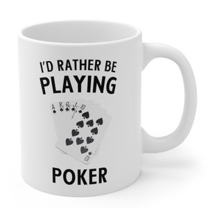 Caneca de café com jogador de pôquer bem-humorado - Presente exclusivo de especialista em jogos de cartas para entusiastas de cassino