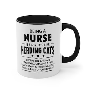 Caneca de café personalizada para enfermeira: presente engraçado para enfermeira, enfermeira licenciada, enfermeira auxiliar, enfermeira auxiliar de enfermagem - xícara de cerâmica para profissionais médicos