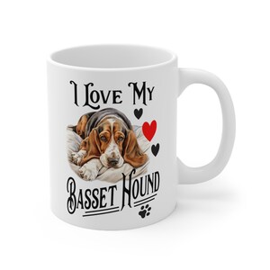 Charming Basset Hound Coffee Mug: Perfect Gift for Dog Lovers, Owners, Moms & Dads