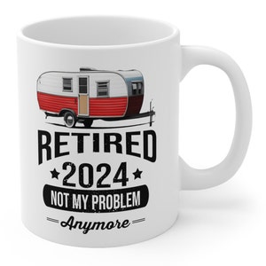 Humorous Retirement Gift: Camping & Fishing Coffee Mug for Newly Retired Men - Farewell Present