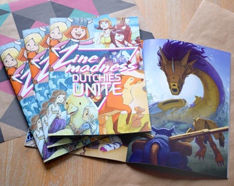 Zine Madness Dutchies Unite | fanzine, anthology, art book, fan art, zelda, digimon, pokemon, final fantasy, avatar the last airbender