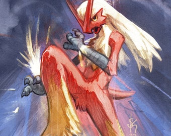 Blaziken Pokémon Art Prints | Epic Pokemon Fan Art, Blaziken Poster Art Print, Pokemon Gift, Wall Art