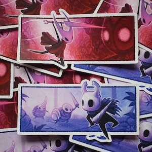 Stickers chevaliers et frelons creux | Fan art de chanson en soie, autocollant vinyle, sticker découpé, art d'insecte mignon, cadeau autocollant gamer, fan art de l'équipe de cerises