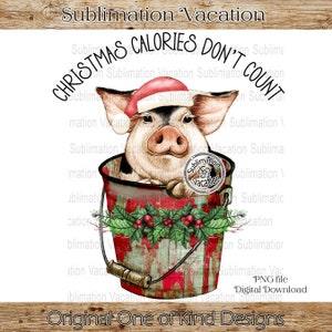 Christmas Pig Designs, Christmas Pig, Holiday Pig, Cute Pig PNG, Christmas Farm Animals Designs, Sublimation, Digital Download only