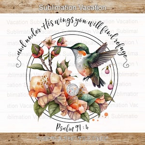 Faith, Bible Verse PNG, Bible Verse Sublimation Design, Christian design, Hummingbird and Bible Verse Download, POD ok,  DTF Printable