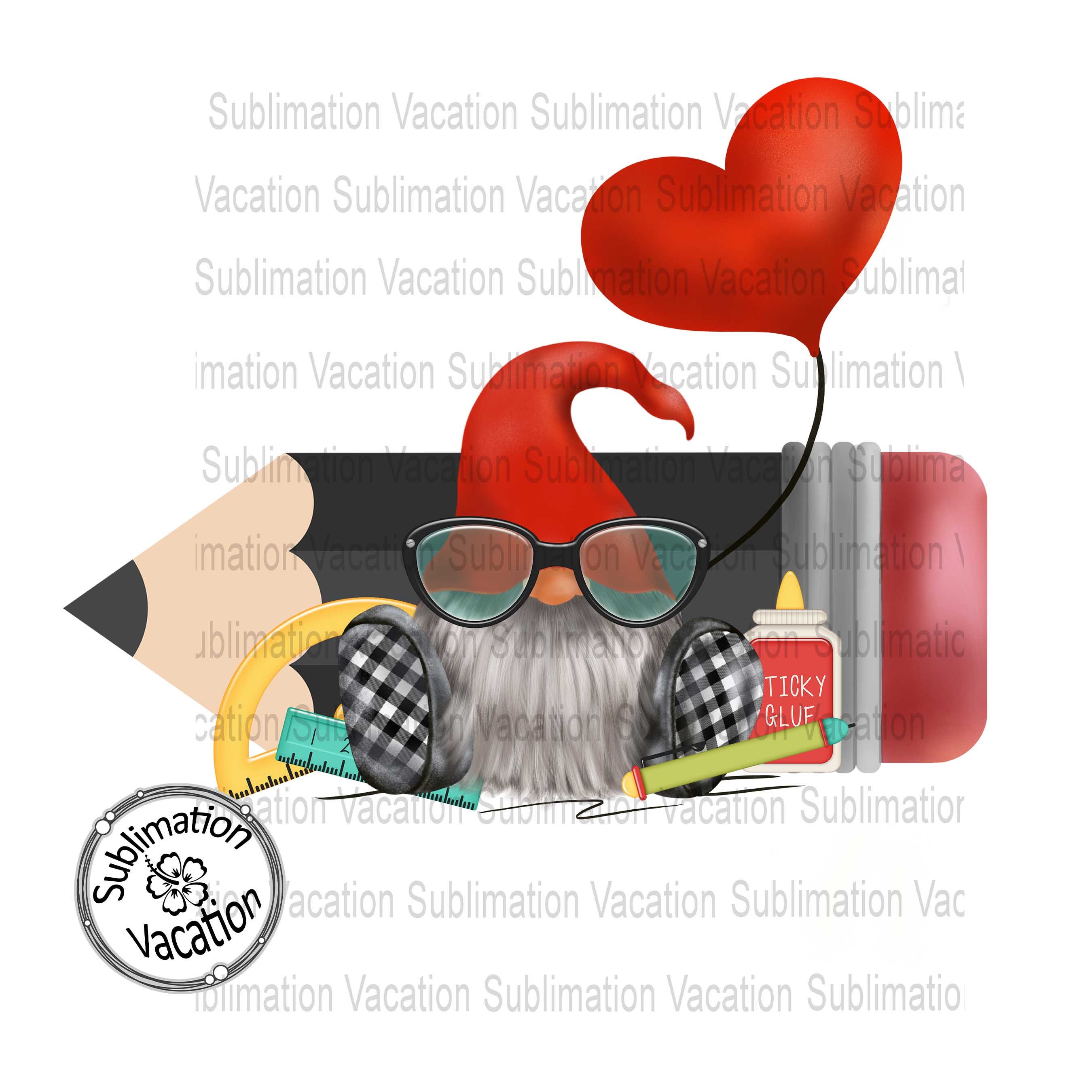 Nerdy Gnome Sublimation Design Teacher Sublimation - Etsy
