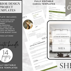 Letter of Agreement Ultimate Bundle | INSTANT DOWNLOAD | Editable Template | Client Contract | Interior Design Client | Design Client Form