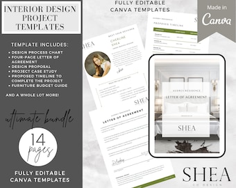 Lettre d'accord Ultimate Bundle | TÉLÉCHARGEMENT INSTANTANÉ | Modèle modifiable | Contrat client | Client de design d'intérieur | Créer un formulaire client