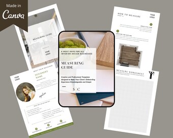 Guide de mesure modifiable | TÉLÉCHARGEMENT INSTANTANÉ | Client de design d'intérieur | Modèle de conception | Projet de design d'intérieur | Canevas modifiable