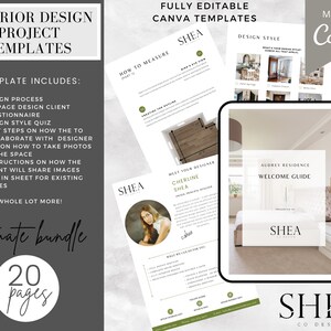 Interior Design Welcome Packet | Ultimate Bundle | INSTANT DOWNLOAD | Interior Designer Bundle | Editable Template | Client Guide