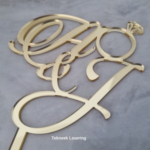 Engagement cake topper Personalised Cake topper Customised cake topper laser cut acrylic engaged cake topper