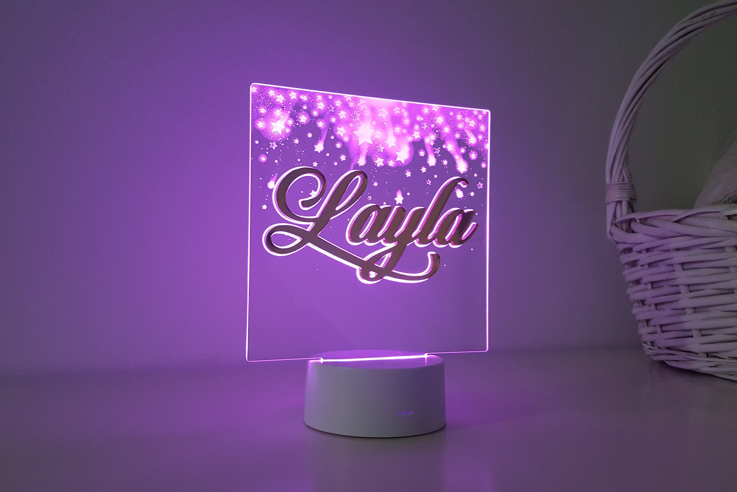 Customized Light up Acrylic Name Lamp. with optional Extra Etsy